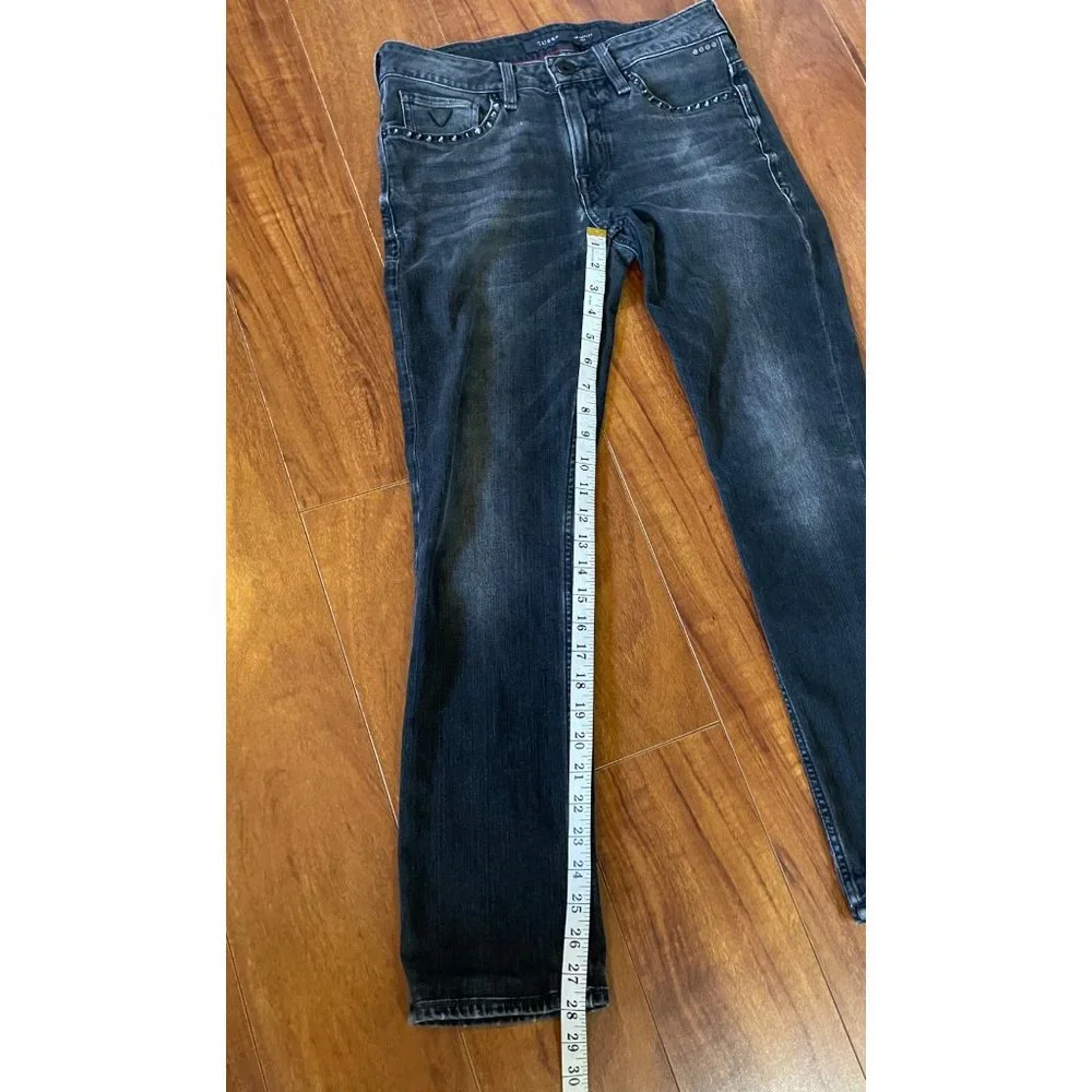 GUESS LOS ANGELES 1981 Dark Gray FAIRFAX SKINNY JEANS Women size 28 - Picture 11 of 12